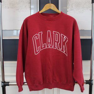 Vintage Maroon Clark University Crewneck